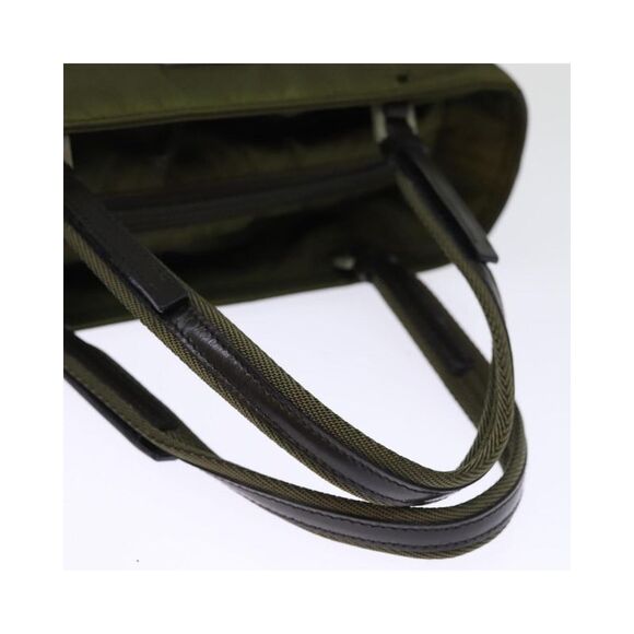 Pre Loved prada  Hand Bag Nylon Khaki Auth 75996 Women Handbags - Picture 7 of 8
